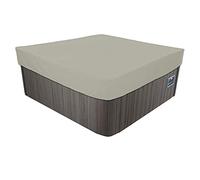 Copertura quadrata per vasca idromassaggio, tessuto Oxford impermeabile, per idromassaggio, spa, giardino, piscina, beige, 228 x 228 x 30 cm, protezione per la vasca idromassaggio