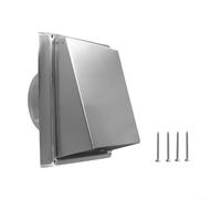Copertura quadrata per ventola di aspirazione con anello di tenuta a vite, in acciaio inossidabile 304 per applicazioni ventilate (125 mm)