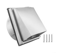 Copertura quadrata per ventola di aspirazione con anello di tenuta a vite, in acciaio inossidabile 304 per applicazioni ventilate (150 mm)