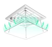 Copertura quadrata regolabile per la presa d'aria del condizionatore d'aria centrale, deflettore del condizionatore d'aria, aiuta la circolazione di raffreddamento/riscaldamento (Color : Clear, Size