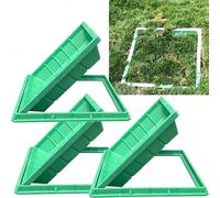 Copertura quadrata resistente per botola fognaria con ganci di sollevamento, confezione da 3 coperchi per fosse settiche per cantina/scuole, coperture esterne verdi nascoste (81,3 x 81,3 cm)