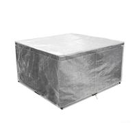 Copertura regolabile in PE per tavoli da pranzo quadrati, assicura una vestibilità sicura contro il vento (125 x 125 x 71 cm)