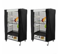 Copertura regolabile per gabbia per uccelli con tessuto traspirante, ideale per regolare la luce e mantenere il comfort dell'animale domestico (M)