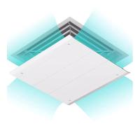Copertura regolabile per presa d'aria per condizionatore d'aria centrale, deflettore quadrato per condizionatore d'aria, aiuta la circolazione di raffreddamento/riscaldamento (Color : White, Size :