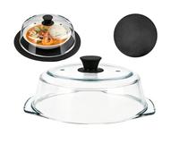 Copertura resistente al calore per microonde, coperchio in | Materiale in vetro resistente, funzione di riscaldamento degli alimenti, scenario di utilizzo della cucina domestica