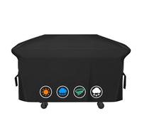 Copertura resistente in poliestere 600D adatta a piastra Blackstone da 91,4 cm con 2 cappe, copertura per griglia a gas con parte superiore piatta per esterni con cinghie di serraggio 91,4 cm,