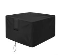 Copertura resistente per braciere, 92 x 92 x 61 cm, impermeabile, protezione antivento e antipolvere, in poliestere nero (92 x 92 x 61 cm)