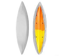 Copertura resistente per kayak, in tessuto Oxford 210D, impermeabile, per esterni, barca, antipolvere, con orlo elastico, per canoa, peschereccio, nero, 4 m (4,1-4,5 m argento)
