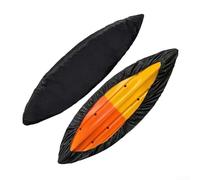 Copertura resistente per kayak, in tessuto Oxford 210D, impermeabile, per esterni, barca, antipolvere, con orlo elastico, per canoa e peschereccio, nero, 4 m (5,6-6 m nero)