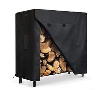 Copertura resistente per legna da ardere da esterni, 2,4 m e 1,2 m, con tessuto Oxford in poliuretano impermeabile, coulisse regolabile, doppia cucitura e sistema di ventilazione (S)