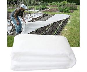 Copertura resistente per piante antigelo, 1,5 x 10,1 m, in rete bianca, protezione da uccelli, vento, grandine e freddo, per colture di fiori e ortaggi che crescono in cortile, fattoria, serra