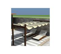 Copertura retrattile della pergola ventilata del baldacchino ritrattabile durevole della vela dell'ombra di Wave Protezione UV dell'isolamento termico Facile installa la larghezza di 1.2m/3.93ft