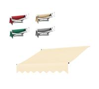 Copertura retrattile di ricambio per tenda da sole, 3,6 x 3 x 2,4 m, 2,4 x 1,5 m, 2,9 x 1,5 m, baldacchino in poliestere per balcone, beige, soluzione ombreggiante per esterni per terrazze e terrazze