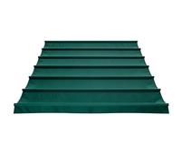 Copertura Retrattile Per Gazebo Pergola,Tenda Parasole A Onda Retrattile,Impermeabile Tenda Da Sole Per Esterno,98% Protezione Uv,per Giardino Terrazza Cortile (Dark green,1.5x11M (WxL))