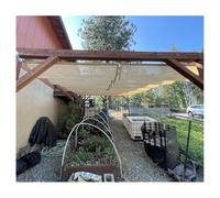 Copertura retrattile per ombrellone da giardino, 1,3 x 4 m, per pergola, tenda a vela ombreggiante per esterni, facile da far scorrere il filo per la protezione del cortile
