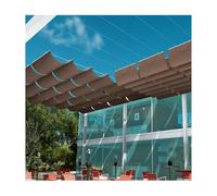 Copertura retrattile per pergola, copertura di ricambio per tenda a vela ondulata a forma di U, con kit di montaggio (larghezza 2,8 x lunghezza 8 m, larghezza 9,19 x lunghezza 26,7,6 m) per il piacere