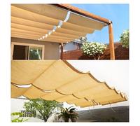 Copertura retrattile per pergola, tetto pergolato a baldacchino esterno appendere verso il basso tenda a forma di U, vela parasole a onda retrattile, rete parasole a forma di U, parasole a forma di U