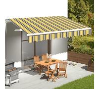 Copertura retrattile per tenda da esterno, protezione UV per terrazze e giardini, tessuto in poliestere resistente alle intemperie, facile da installare