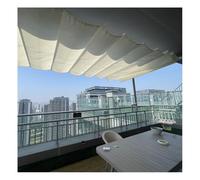 Copertura retrattile per tetto pergolato per esterni, kit di ricambio per patio, terrazza, barbecue, 1,2 x 4 m, protezione UV impermeabile, facile da installare