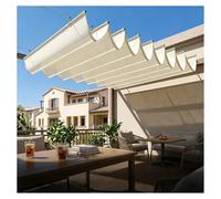 Copertura retrattile Wave e Sail ning - Copertura per patio esterno per Pera, copertura di ricambio impermeabile con kit di montaggio (larghezza 2 x lunghezza 4 m x lunghezza 13,7 m)