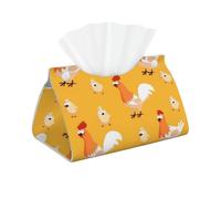 Copertura rettangolare della scatola del tessuto della stampa del pulcino del pollo organizzatore impermeabile per la decorazione quotidiana della casa della stanza dell'ufficio