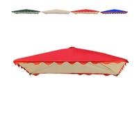 Copertura rettangolare di ricambio per ombrellone da terrazza, tessuto Oxford 420D, adatto a 6 stecche, dimensioni 400 x 200 cm, 400 x 250 cm, 400 x 300 cm, protezione UV resistente alle intemperie
