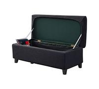 Copertura rettangolare per panca portaoggetti pieghevole ottomana pouf custodia nera piccola divano poggiapiedi protezione mobili copertura antipolvere per casa nization