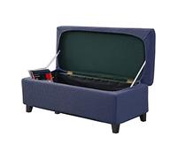 Copertura rettangolare per panca portaoggetti, pieghevole, per pouf e sgabello, colore blu navy, protezione per mobili di medie dimensioni