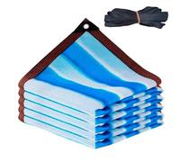 Copertura rettangolare per piscina a rete fine, con occhielli e corda, 6 x 9 m, blocca detriti all'aperto, perfetta per prevenire foglie e rifiuti