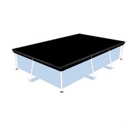 Copertura rettangolare per piscina, materiale 210D, resistente ai raggi UV, protezione da giardino per piscine con telaio in metallo da 400 x 211 cm, inverno e estate (300 x 201 cm)