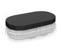 Copertura rettangolare per piscine fuori terra, resistente, protezione solare ovale 420D, con accessori, resistente alle intemperie, protezione antipolvere e detriti per gonfiabili e (3 x 4 m)