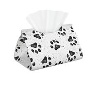 Copertura rettangolare per scatola con stampa a forma di zampa di cane, organizer impermeabile per la decorazione quotidiana della casa e dell'ufficio