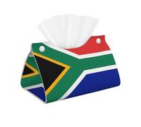 Copertura rettangolare per scatola di fazzoletti con stampa bandiera del Sud Africa, custodia in pelle per fazzoletti di carta, supporto organizer per bagno, decorazione