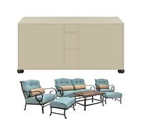 Copertura rettangolare per tavolo da giardino, 100 x 100 x 85 cm, impermeabile, resistente ai raggi UV, antipolvere, protezione per tavolo e sedie, accessori da giardino