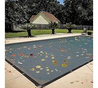 Copertura rettangolare resistente per piscina, 5 x 10 m, protezione dalle foglie e telo invernale per piscine fuori terra, blocca detriti e foglie, copertura di sicurezza per piscine resistenti.