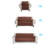 Copertura reversibile per divanetto per animali domestici, realizzata in microfibra spessa con resistenza all'acqua e supporto in schiuma per una copertura sicura del divano (3 pezzi)