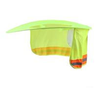 Copertura riflettente per casco di sicurezza, arancione e giallo | Rete traspirante, comfort fresco, protezione solare diretta per il collo, ideale in caso di calore