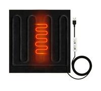 Copertura riscaldante elettrica ThermaVoyage - Cuscinetto termico USB compatto, coperta portatile ad azione rapida | Con un leggero aumento della temperatura per veicoli, cabine da campeggio, sedie da