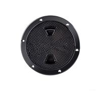 Copertura rotonda da 116 cm per oblò di ispezione dello yacht, con copertura rimovibile a scatto e anello in gomma resistente impermeabile per un uso a lungo termine (10,2 cm, nero)