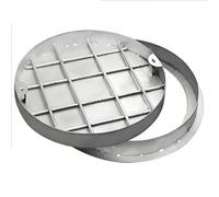 Copertura Rotonda for Fossa settica con Gancio, tombino Invisibile Resistente for vialetti/autostrade, tombino Incorporato Personalizzabile e Telaio(Diameter 42inch/107cm)