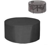 Copertura rotonda impermeabile per mobili da esterno, per tavoli e sedie da patio, offre una protezione completa da pioggia, neve, raggi UV e polvere, con vestibilità sicura e regolabile (230 x 110 cm