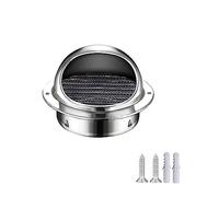 Copertura rotonda in acciaio inox con zanzariera integrata per scarico e ventilazione, tappo di uscita esterno da 12,5 cm