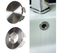 Copertura rotonda in acciaio inox per lavabo, vasca da bagno, adatta per installazione da 22 mm a 24 mm (A)