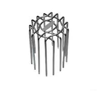 Copertura rotonda in acciaio inox per scarico di balconi e giardini con grande spostamento per evitare che foglie e detriti blocchino il flusso d'acqua (50 mm)