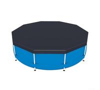 Copertura rotonda in PVC per piscina fuori terra, resistente ai raggi UV e al vento, per 305 366 457 cm di diametro, detriti e protezione dalle foglie, riduce i tempi di pulizia, risparmia energia