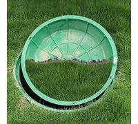 Copertura rotonda invisibile di accesso per fosse settiche copertura per bacino in plastica verde con base da giardino per piantare vaso cache 80 cm/31,5 pollici soluzione di gestione delle acque
