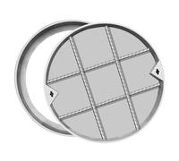 Copertura rotonda invisibile in acciaio inossidabile 304, resistente camera di ispezione per esterni, diametro 800 mm, design resistente per un accesso affidabile e sicurezza