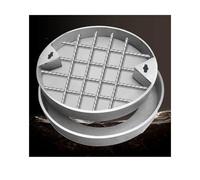 Copertura rotonda invisibile resistente per accesso settico a terra, per cortile, giardino e strada (50 x 50 x 5 cm)