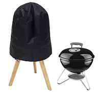 Copertura Rotonda per Barbecue da 14"-15" 38 * 40 cm Adatta per Weber Smokey Joe per Protezione Antipolvere da Esterno per Interni Colore Argento Nero, 38x40 cm