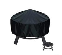 Copertura rotonda per braciere da esterni, impermeabile e antipolvere, con tessuto resistente e corda di serraggio per una vestibilità sicura in caso di vento (122 x 46 cm)